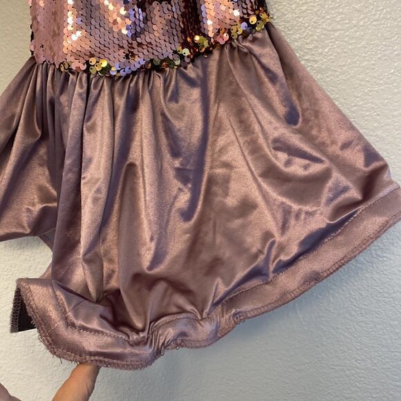 Weissman Dance Jazz tap tutu mauve gold sequin Got Your Number 11349 -IC 7/8 - Picture 8 of 12